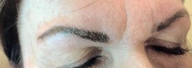 Asymmetrical eyebrows