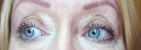 Permanent eyebrows and under eye concealer